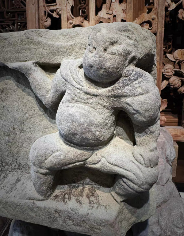 古玩雜項(xiàng)唐宋.力士石雕部件拍賣(mài)，當(dāng)前價(jià)格6500元