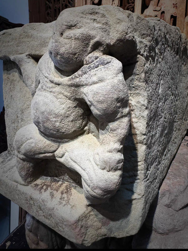 古玩雜項(xiàng)唐宋.力士石雕部件拍賣(mài)，當(dāng)前價(jià)格6500元