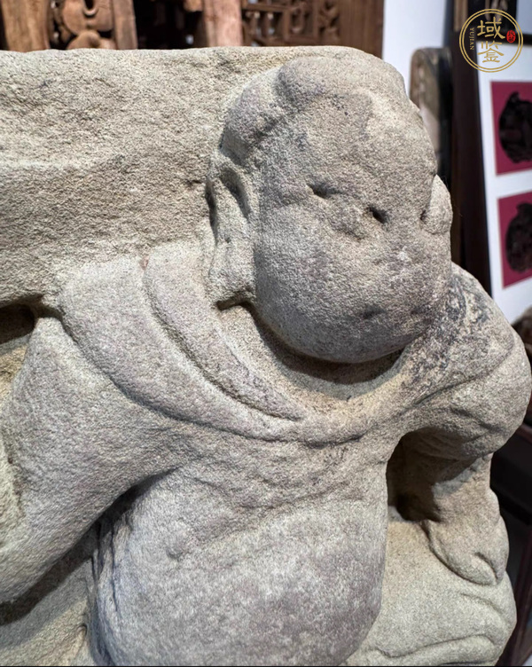 古玩雜項力士石雕部件真品鑒賞圖