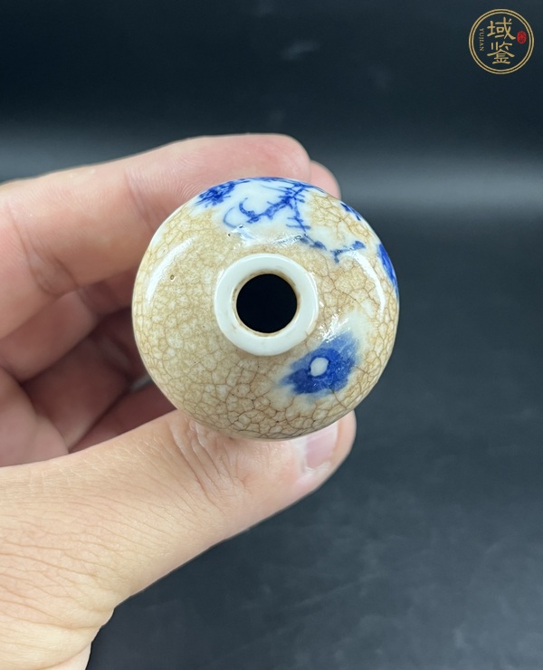 古玩陶瓷哥釉青花人物梅瓶真品鑒賞圖