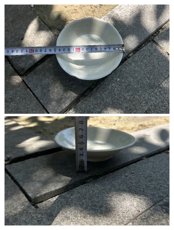 古玩陶瓷館藏級精品五代十國宣州白釉葵口盤拍賣，當前價格5980元