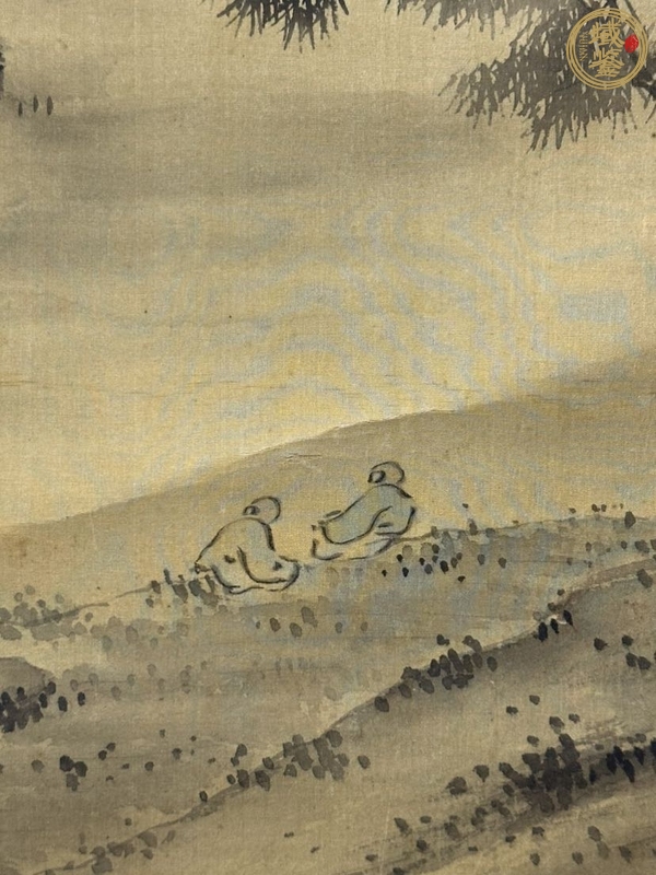 古玩字畫竹亭山水真品鑒賞圖