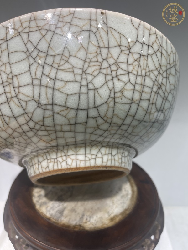 古玩陶瓷仿官釉大碗真品鑒賞圖