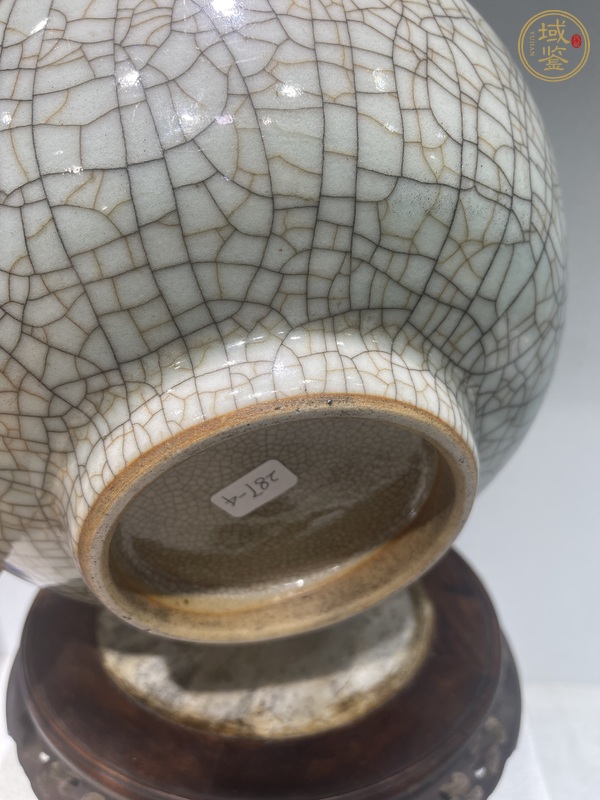 古玩陶瓷仿官釉大碗真品鑒賞圖
