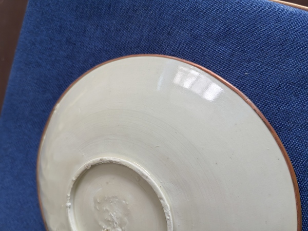 古玩陶瓷定窯白釉刻花盤拍賣，當(dāng)前價(jià)格36000元