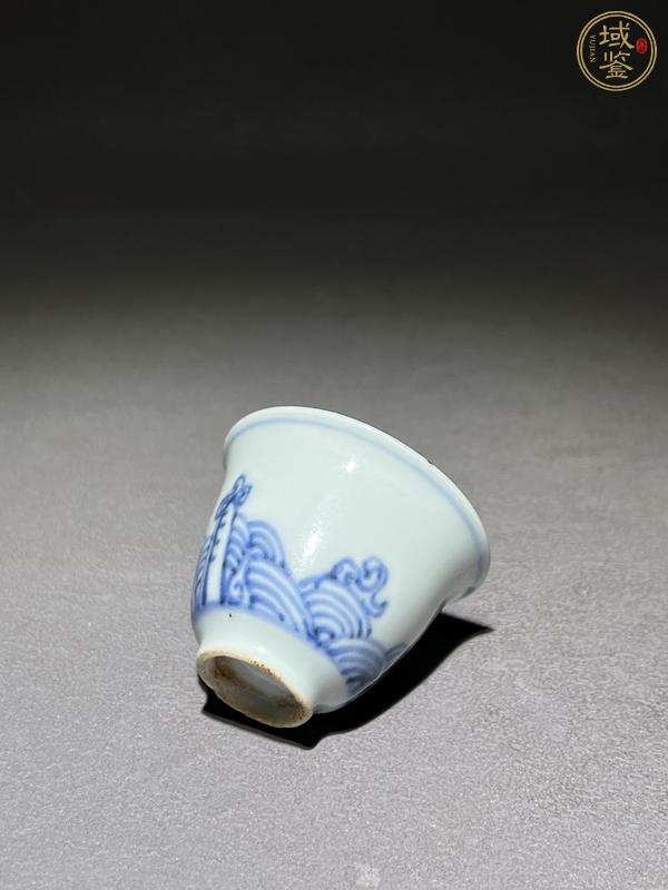 古玩陶瓷青花壽山福海圖茶杯真品鑒賞圖