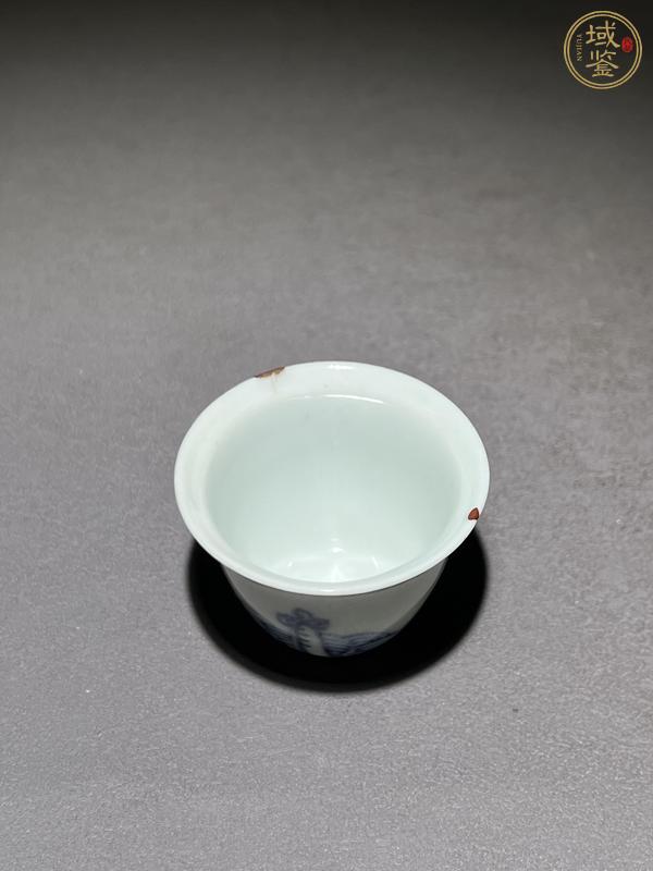 古玩陶瓷青花壽山福海圖茶杯真品鑒賞圖