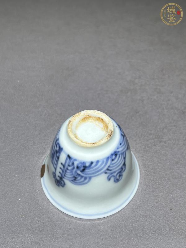 古玩陶瓷青花壽山福海圖茶杯真品鑒賞圖
