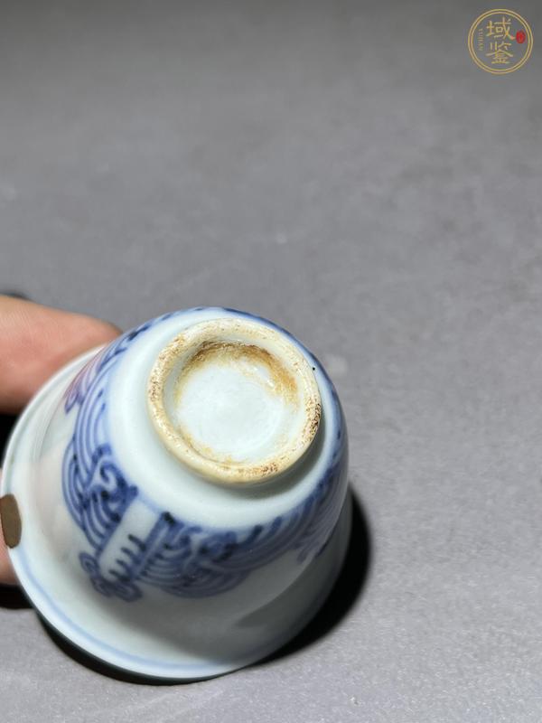 古玩陶瓷青花壽山福海圖茶杯真品鑒賞圖