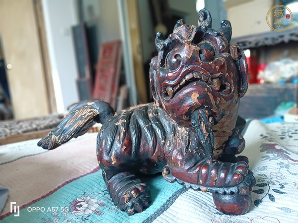 古玩雜項(xiàng)木雕獅子擺件真品鑒賞圖