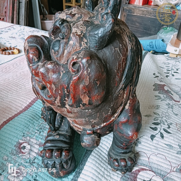 古玩雜項(xiàng)木雕獅子擺件真品鑒賞圖