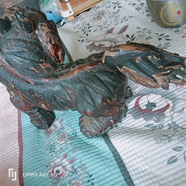 古玩雜項(xiàng)木雕獅子擺件真品鑒賞圖