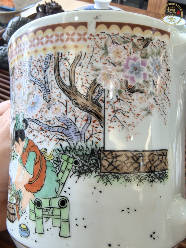 古玩陶瓷彩繪茶壺真品鑒賞圖