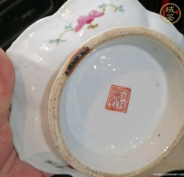 古玩陶瓷錦上添花貢盤真品鑒賞圖
