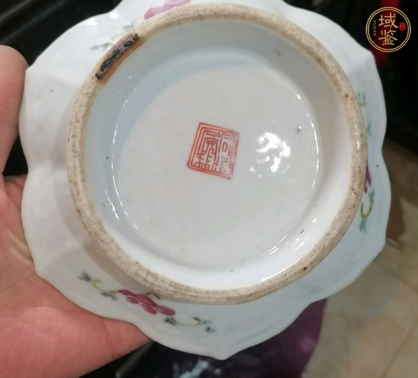 古玩陶瓷錦上添花貢盤真品鑒賞圖