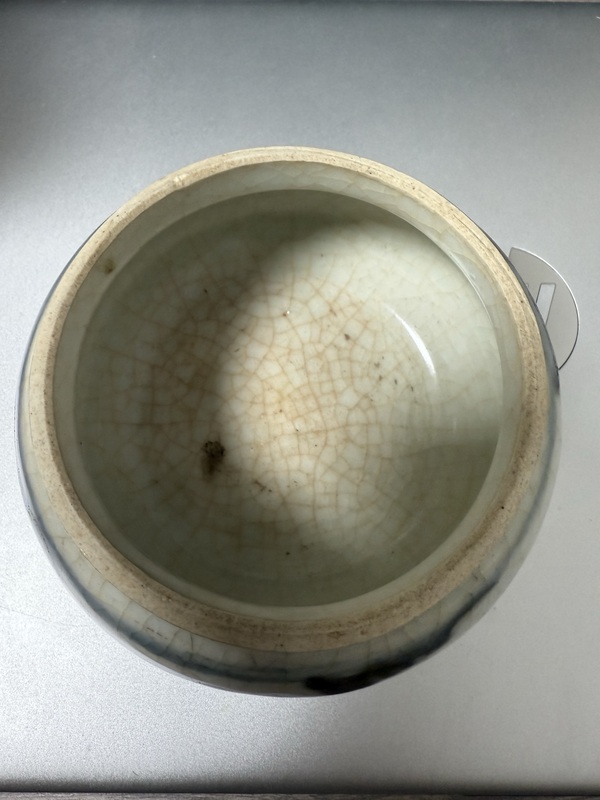古玩陶瓷青花水盂拍賣，當前價格999元