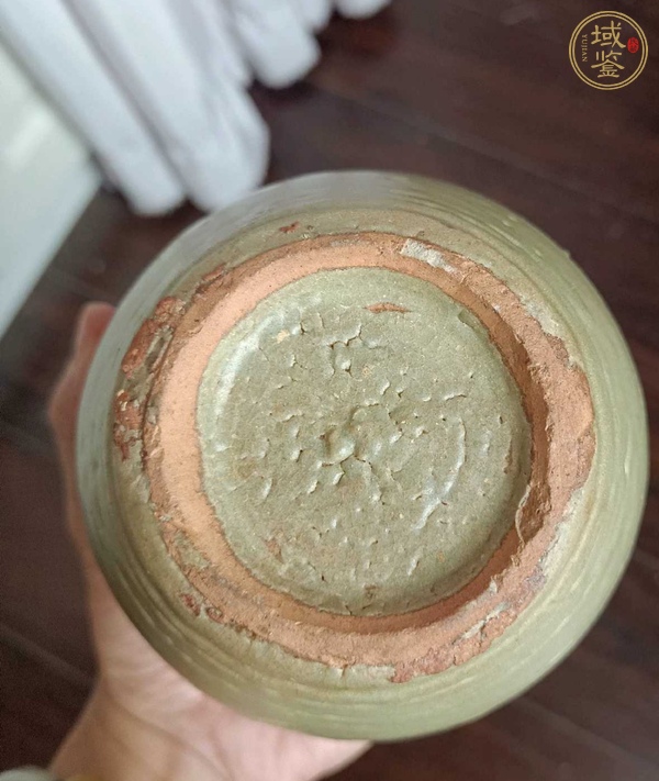 古玩陶瓷明代中期龍泉窯青釉罐真品鑒賞圖
