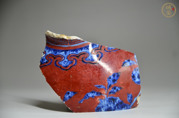 古玩青花礬紅瓷片真品鑒賞圖