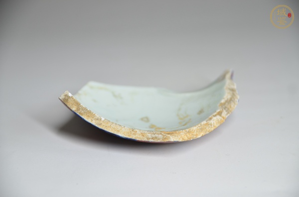 古玩陶瓷青花礬紅瓷片真品鑒賞圖