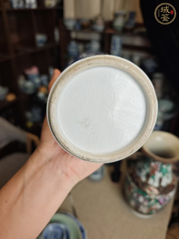 古玩陶瓷青花山水雞腿瓶真品鑒賞圖