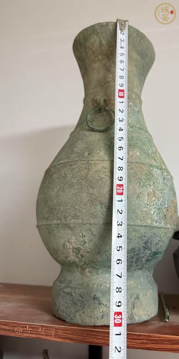 古玩銅器漢代雙耳銅瓶真品鑒賞圖
