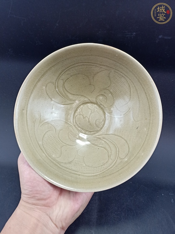 古玩陶瓷宋代 珠光青瓷斗笠碗真品鑒賞圖