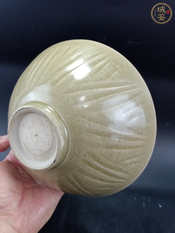 古玩陶瓷宋代 珠光青瓷斗笠碗真品鑒賞圖
