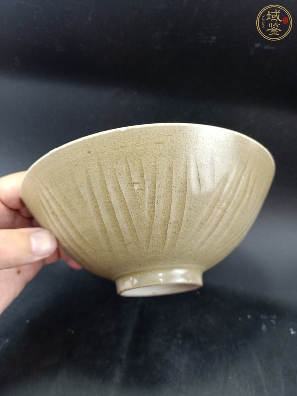 古玩陶瓷宋代 珠光青瓷斗笠碗真品鑒賞圖