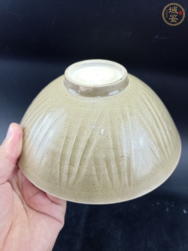 古玩陶瓷宋代 珠光青瓷斗笠碗真品鑒賞圖