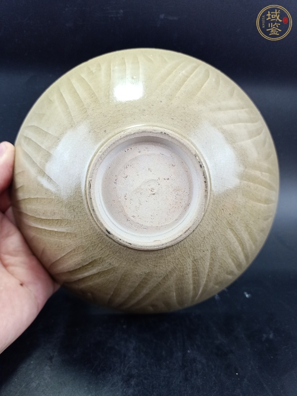 古玩陶瓷宋代 珠光青瓷斗笠碗真品鑒賞圖