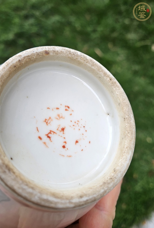 古玩陶瓷粉彩花鳥(niǎo)紋雙耳瓶真品鑒賞圖