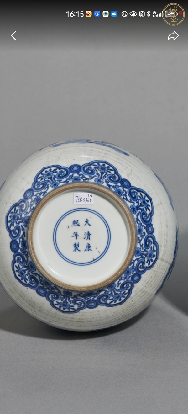 古玩陶瓷青花花卉蝴蝶紋膽瓶真品鑒賞圖