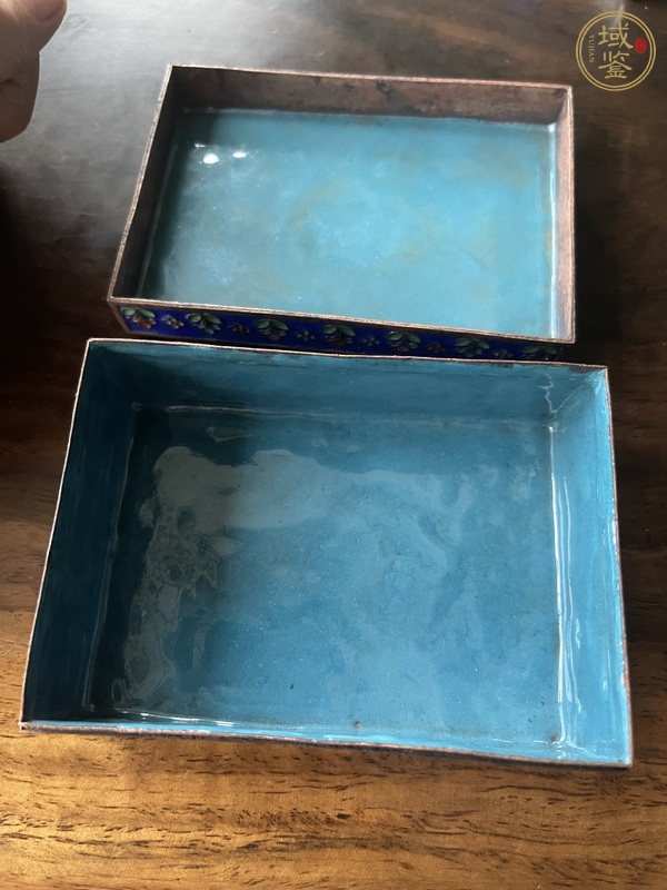 古玩雜項景泰藍銅盒真品鑒賞圖