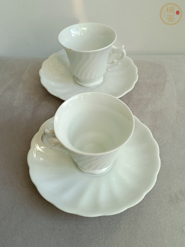 古玩陶瓷白釉杯碟真品鑒賞圖