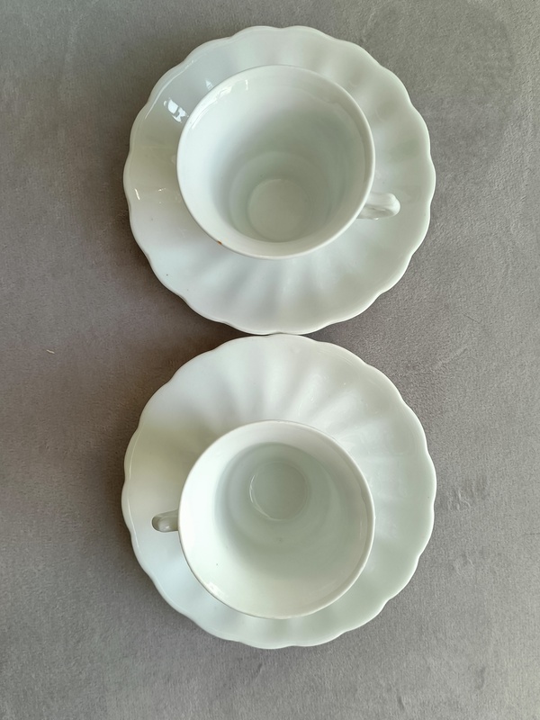 古玩陶瓷白釉杯碟拍賣，當前價格388元