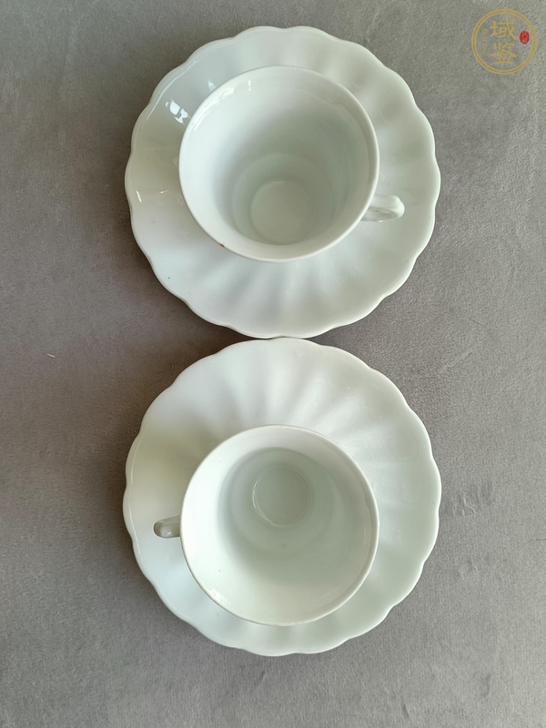 古玩陶瓷白釉杯碟真品鑒賞圖