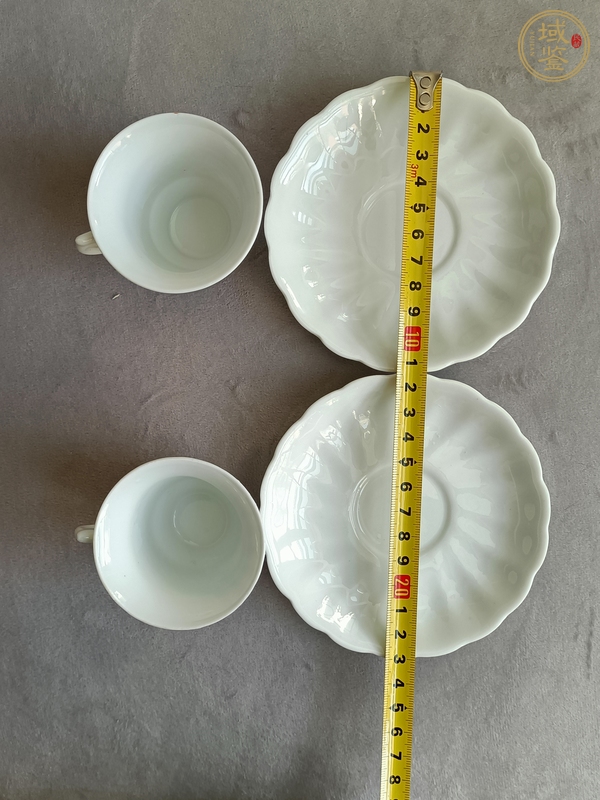 古玩陶瓷白釉杯碟真品鑒賞圖