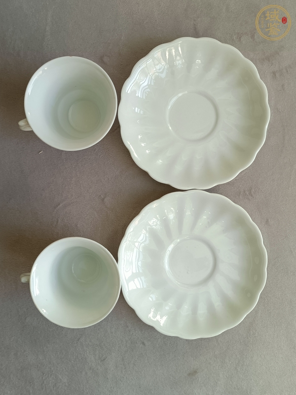古玩陶瓷白釉杯碟真品鑒賞圖