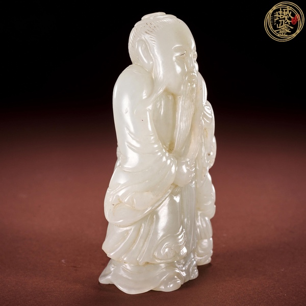 古玩玉器和田玉雕“壽星”擺件真品鑒賞圖