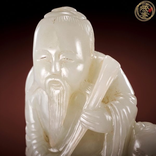 古玩玉器和田玉雕“壽星”擺件真品鑒賞圖