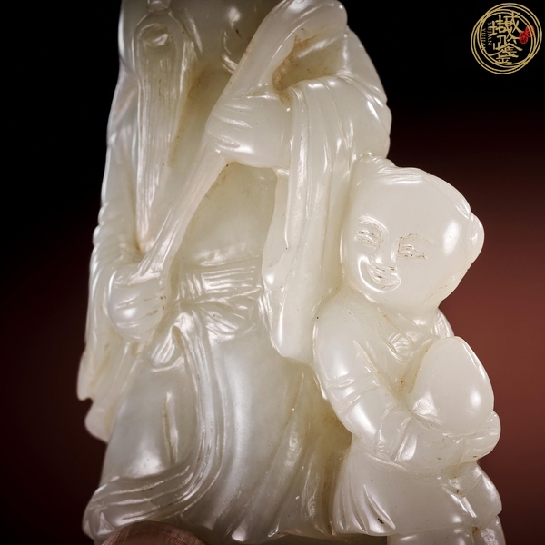 古玩玉器和田玉雕“壽星”擺件真品鑒賞圖