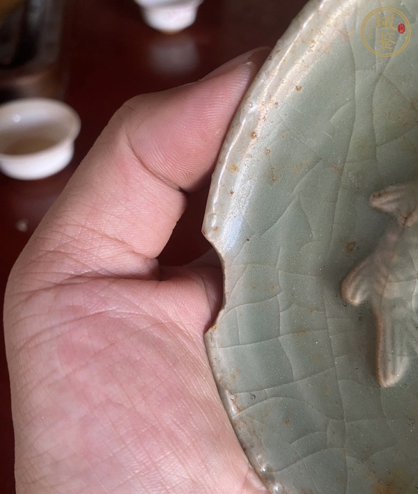 古玩陶瓷龍泉青瓷雙魚洗真品鑒賞圖