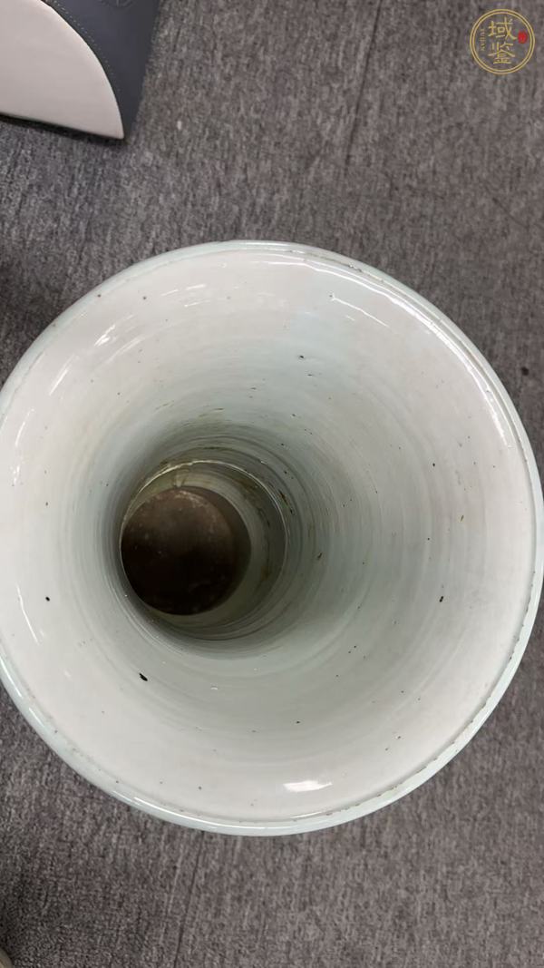 古玩陶瓷清早期 青花人物紋花觚真品鑒賞圖