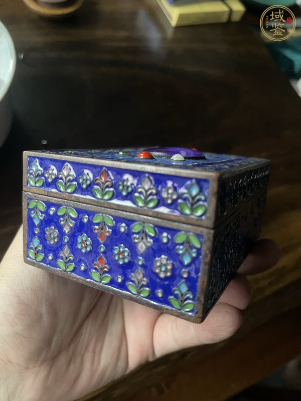 古玩銅器景泰藍盒真品鑒賞圖