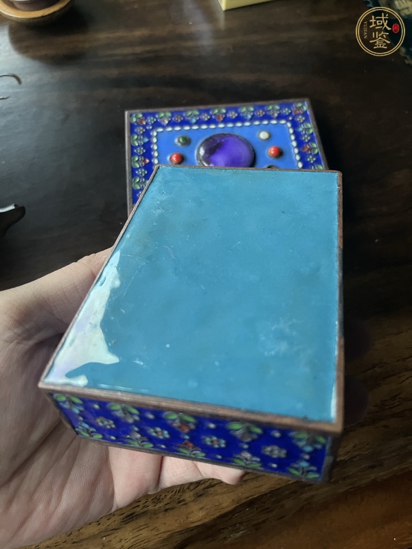 古玩銅器景泰藍(lán)盒真品鑒賞圖