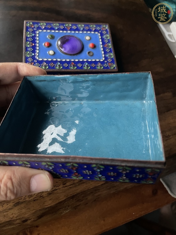 古玩銅器景泰藍盒真品鑒賞圖