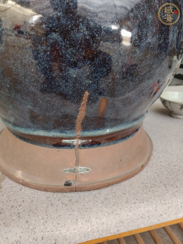 古玩陶瓷紫砂鈞釉酒壺真品鑒賞圖