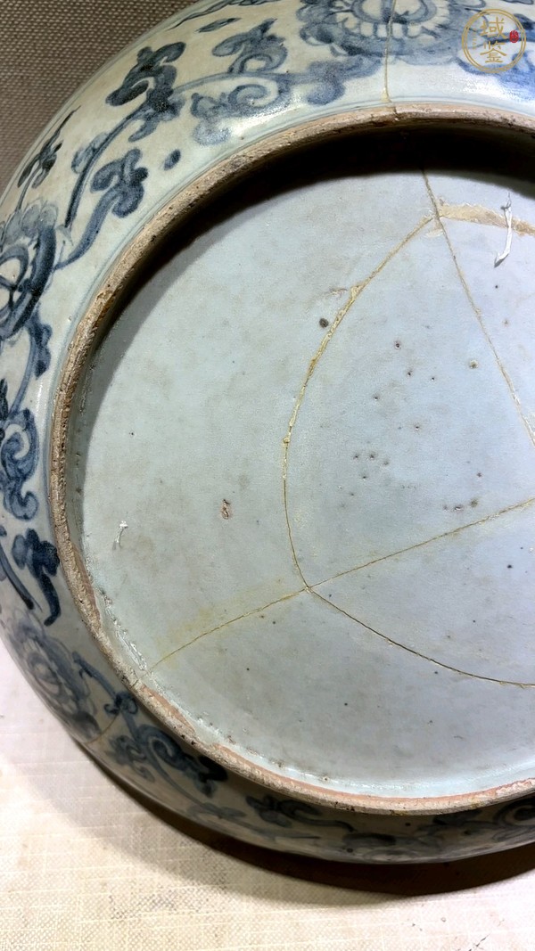 古玩陶瓷青花鳳紋盤真品鑒賞圖