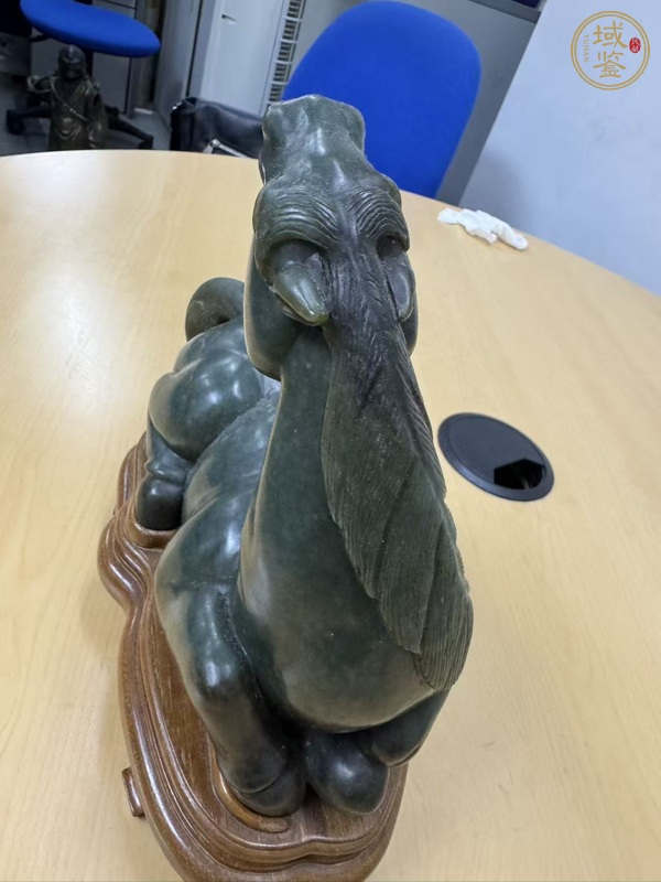 古玩玉器和田玉雕“臥馬”擺件真品鑒賞圖