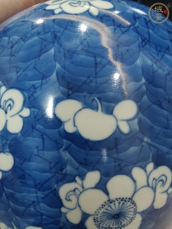 古玩陶瓷青花冰梅紋罐真品鑒賞圖